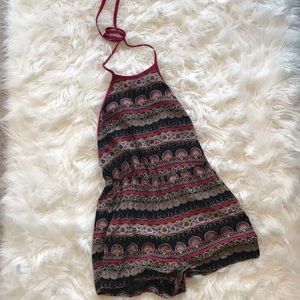 Paisley Floral Backless Romper!